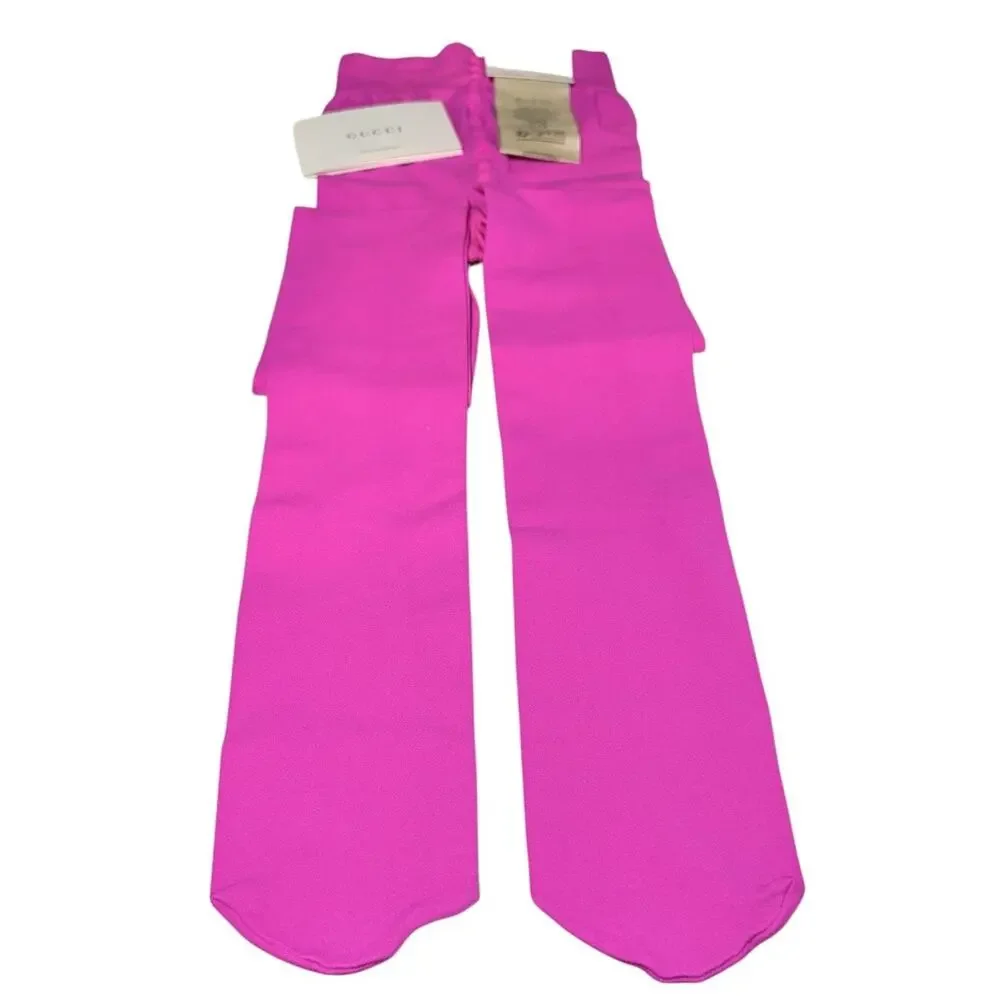 Gucci Coverina GG Tights Magenta Pink Hosiery Women's Size Medium New with Tags